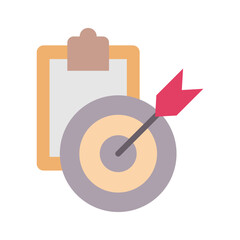 Goals flat icon for marketing, targets, aspirations, objectives, aims, ambitions logo	