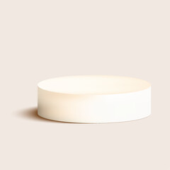 3D Product display podium Beige White Illustration Render 