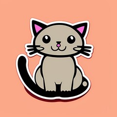 cat and mouse sticker Generative AI