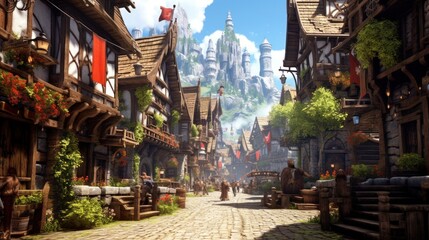 Fototapeta premium Beautiful Game Environment Art