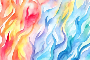 colorful background with flames