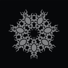 black and white snowflake