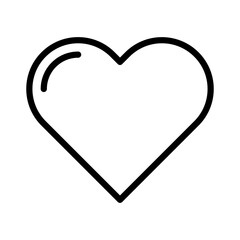 Flat line heart icon.