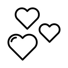 Flat line heart icon.
