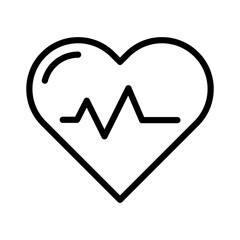 Heart line beat icon heartbeat pulse icon.