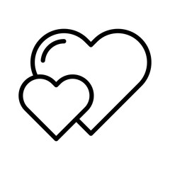 Flat line heart icon.