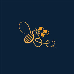 vektor logo lebah madu eps 10