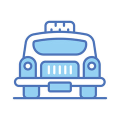 An icon of taxi in trendy style, local transport automobile