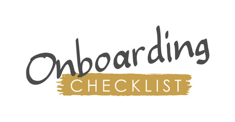 Onboarding Checklist - Vector Headline Lettering design