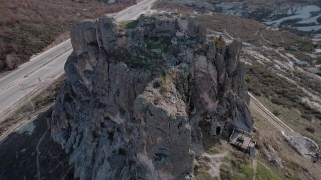 Seydiler Castle and Kirkinler rock settlements, Iscehisar, Afyonkarahisar, Turkey