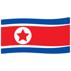 North Korea Flag Design for National Liberation Day of Korea