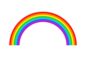 Flat narrow rainbow isolated PNG