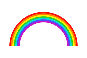 Flat narrow rainbow isolated PNG