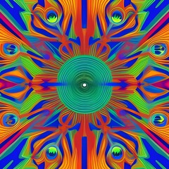 abstract colorful background with circles