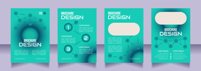 Cyber defense courses blank brochure design. Template set with copy space for text. Premade corporate reports collection. Editable 4 paper pages. Bebas Neue, Audiowide, Roboto Light fonts used - obrazy, fototapety, plakaty