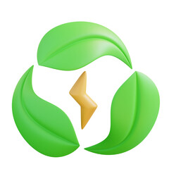 3d illustration of energy recycling plant