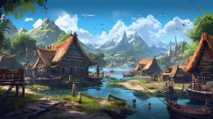 Obraz premium MMORPG Game Art Environment