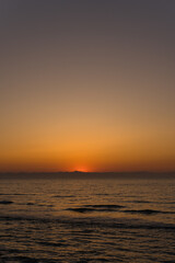 海と夕日
