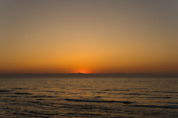 海と夕日