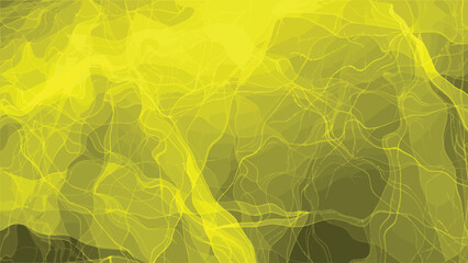 abstract yellow distorted line background with leaves