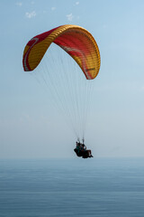 paragliding over the ocean