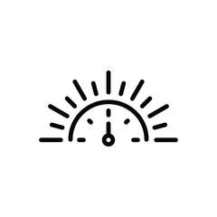 Black line icon for noon 