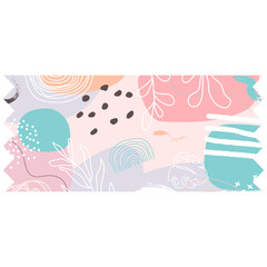 Pastel abstract washi tape