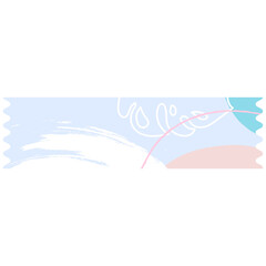 Pastel abstract washi tape