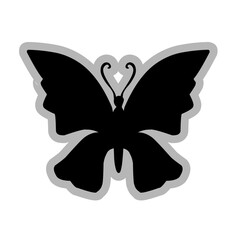 Butterfly Silhouette with outline