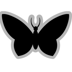 Butterfly Silhouette with outline