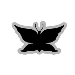 Butterfly Silhouette with outline