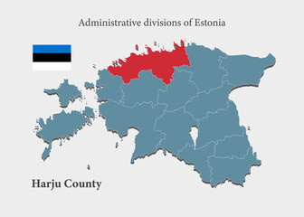 Vector map Estonia, Harju county