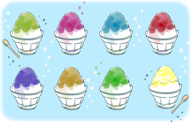 カキ氷セット　フレーバー