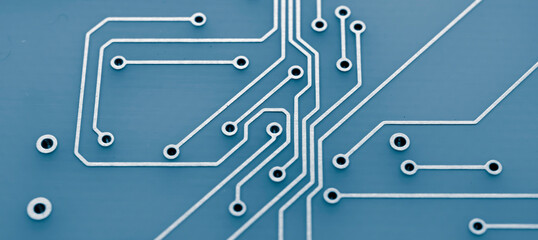 printed circuit. layout of tracks.