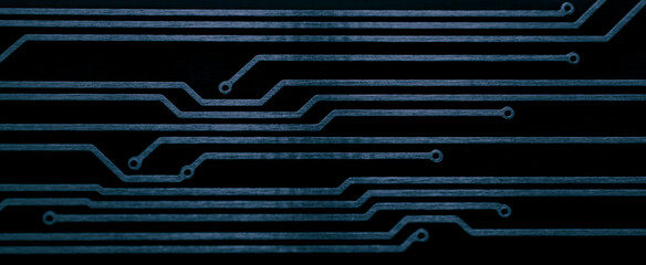 printed circuit. layout of tracks. PCB