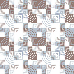 Seamless circle pattern with abstract style