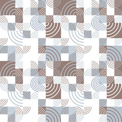 Seamless circle pattern with abstract style