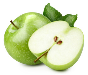 Green apple isolated on white background