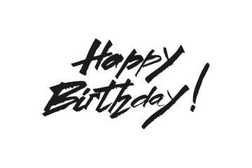 Happy Birthday Typographic vector design for greeting card, birthday card, invitation card, lettering composition. Vector illustration