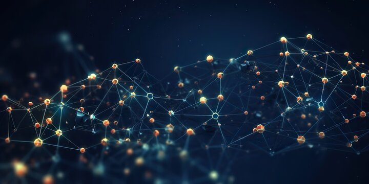 AI Generated. AI Generative. Abstract molecule atom dna connection bilogy educatio research. Graphic Art