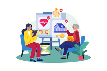 Wealth management advisor helping clients to manage their assets and plan for retirement.