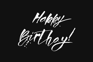 Happy Birthday Typographic vector design for greeting card, birthday card, invitation card, lettering composition. Vector illustration