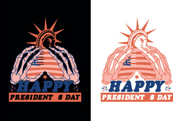 Naklejka premium Happy president's day, 4th of July shirt, Happy 4th July, USA T-Shirt Design, Independence T-Shirt, 4th Of July T-Shirt Design, 4Th July America Independence Day