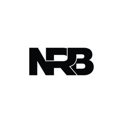 NRB letter monogram logo design vector