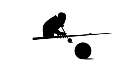 billiard player silhouette