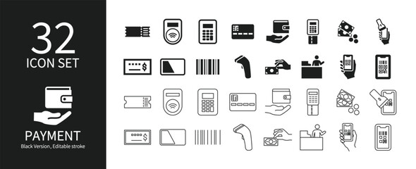 Set of icons related to payment
