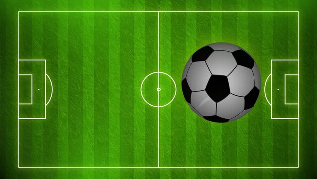 Football Soccer Stadium Field with Ball and Copy Space