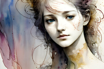 portrait-line-art-watercolor-wash-ethereal-background-abstract-beauty-stand-approaching-perfect-500478499-gigapixel-scale