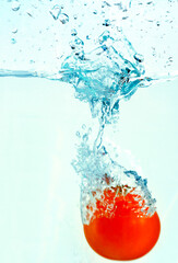 tomato fall in the water