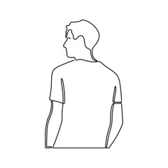 a outline human graphic conceptual draw